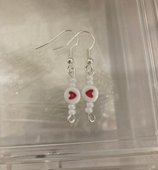 Valentine’s Day heart earrings!