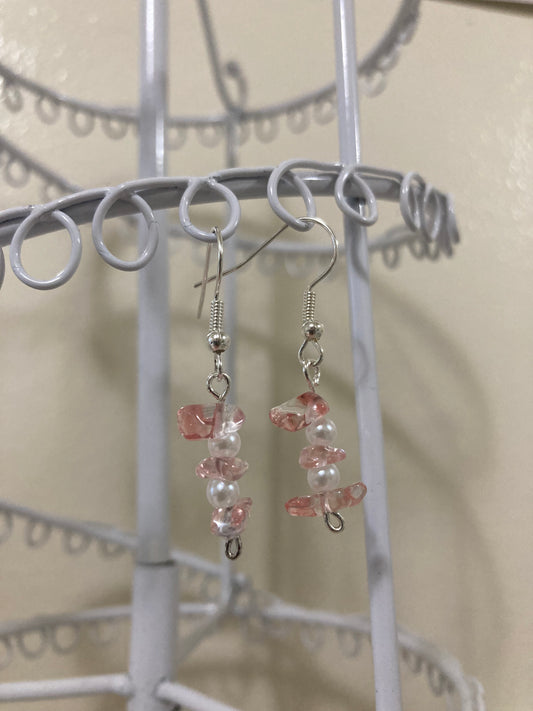 Melting crystal earrings