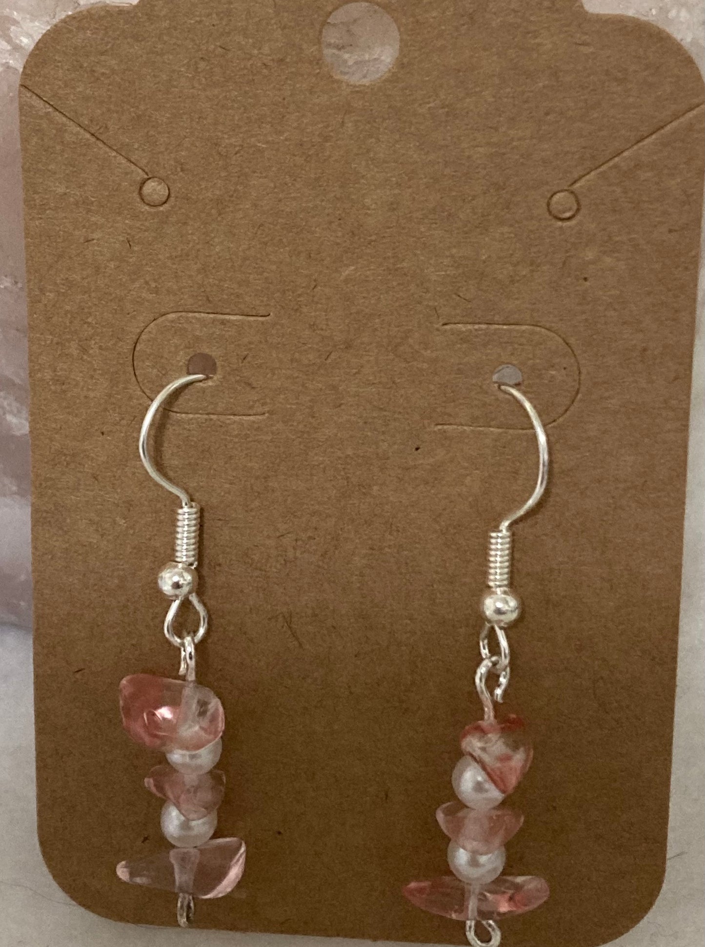 Melting crystal earrings