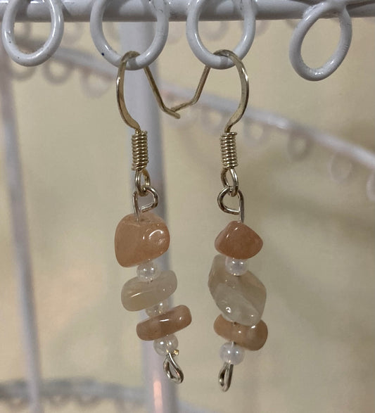 Peach Crystal earrings